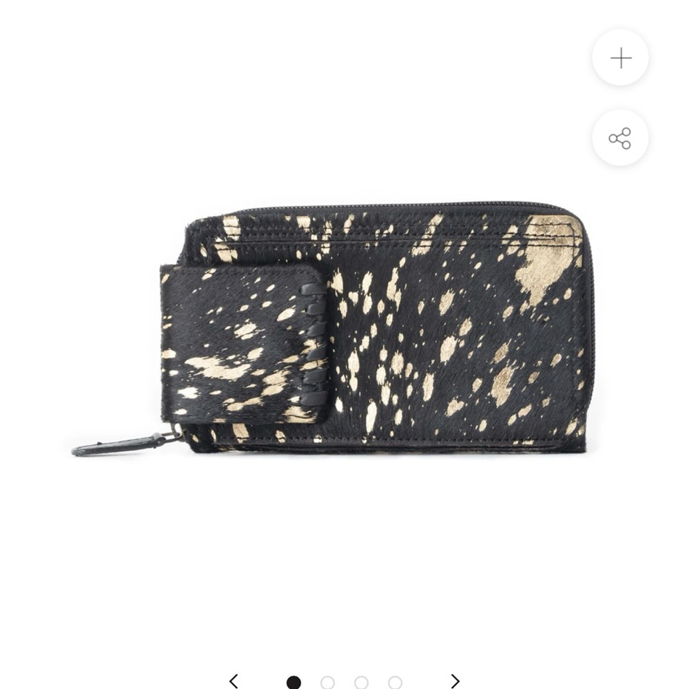 Myra Bag Black and Gold Clutch